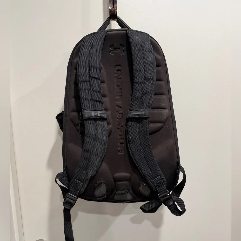 Under Armour Men's Black and Gray Backpack. Used.